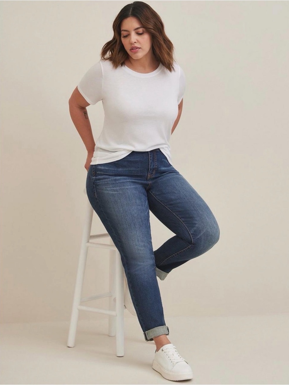 Torrid Boyfriend Straight Vintage Stretch Jeans 14R  Medium Wash
